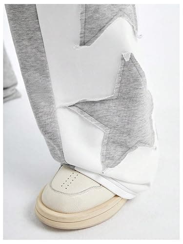 GORGLITTER Men's Y2k Baggy Sweatpants Star Print Hip Hop Pants Drawstring Wide Leg Track Pants thumbnail 3