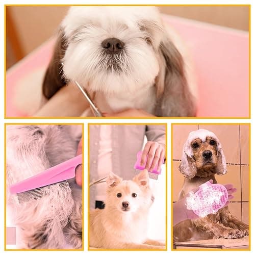 Complete Pet Grooming Solution by Dog - 9PCS Kit with Slicker Brush, Deshedding Tool, and Grooming Comb for All Breeds and Sizes, Promotes Healthy Skin and Coat thumbnail 5