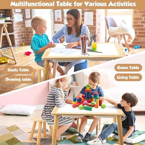 wingyz Sensory Table and Chair Set, 3 in 1 Kids Table for Play Study Art Dining Toys Storage, Sensory Activity Tables for Toddler with Storage Bins, Children's Gifts for Boys and Girls thumbnail 4