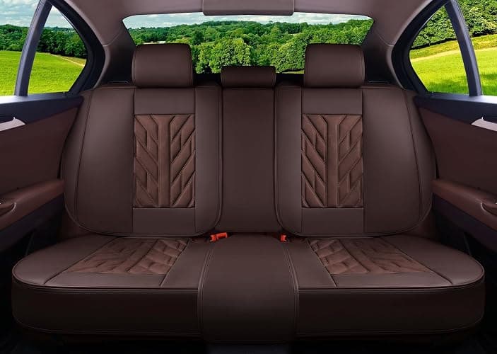 Saienno MM01 Seat Covers 5-Seater Full Set Suitable for Most Cars,Cars,SUV, Pickup Ttrucks, Airbags CompatibleCar Seat Cushion Protectors (Brown) thumbnail 2