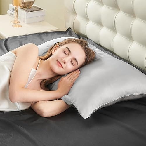 Light Grey Silk Pillow Cases thumbnail 8