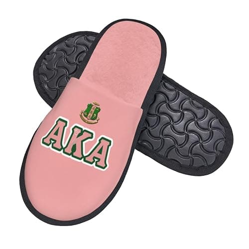 AKA Girls Sorority Warm Slippers Anti-Slip House Shoes Comfortable Cotton Slippers Bedroom Indoor Gift For Women Mom Ladies thumbnail 4