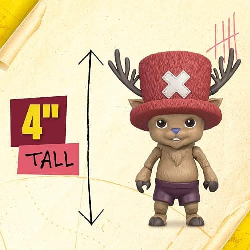 One Piece Tony Tony Chopper 4″ (10 cm) Action Figure with 6 Accessories. Includes Swappable Facial Expressions, Medical Bag, Medical Vial, and Berry Coin Display Base thumbnail 2