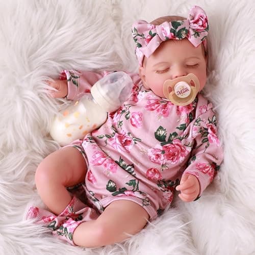 BABESIDE Lifelike Reborn Baby Dolls - Sleeping Realistic Newborn Soft Body Real Life Girl Dolls with Accessories Gifts for Kids Age 3 + & Collection, 20 inches thumbnail 6