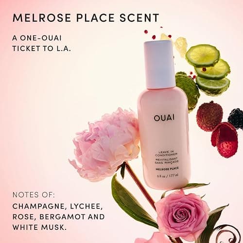 OUAI Multitasking Leave In Conditioner - Melrose Place Scent - Full Size | Heat Protectant Spray up to 450°F, Lightweight, Hydrating Detangler & Anti-Frizz Primer for Curly, Fine & Color-Treated Hair thumbnail 8