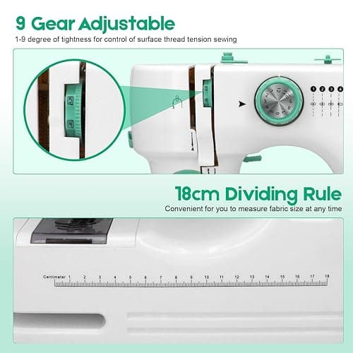 Xamanabu Sewing Machine for Beginners with 12 Built-in Stitches, 6 Included Feet, Portable Sewing Machine with Foot Pedal, High-Low Speeds thumbnail 4