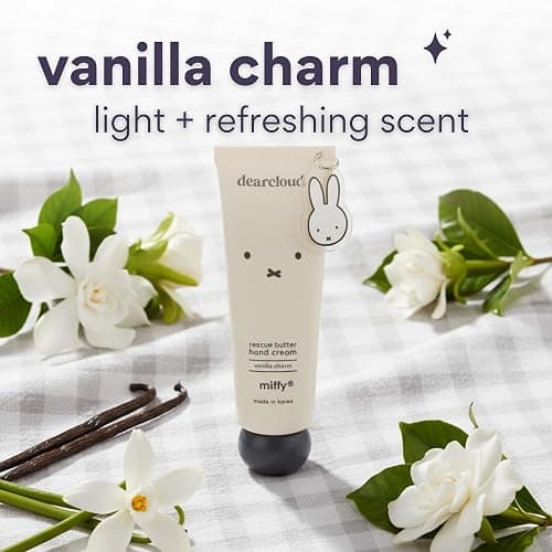 dearcloud Miffy Rescue Butter Hand Cream – Ultra Repair for Dry, Cracked Hands with Shea Butter, Vitamin E & Vitamin F – Korean Hand Cream - 1.69 fl oz (Vanilla Charm) thumbnail 3