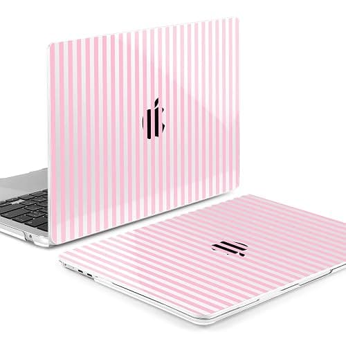 MEEgoodo Case for MacBook Air 15 inch M4/M3/M2 2025 2024 2023, Case Fit Model (A3241/A3114/A2941) for MacBook Air 15-inch, Laptop with Keyboard & Camera Cover & OTG Adapter,Pink Stripes thumbnail 3