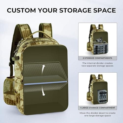 KastKing BaitSpace 50L Fishing Tackle Backpack with Removable Bait Binder,2 Rod Holders Storage Fishing Gear and Equipment thumbnail 8