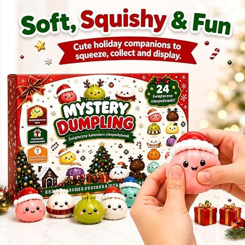 Christmas Dumpling Advent Calendar, 24 Surprise Mini Figures Holiday Gift | Dumpling advent calendar with 24 surprise figures, Christmas countdown, collectible toys, holiday gifts, seasonal family fun thumbnail 5