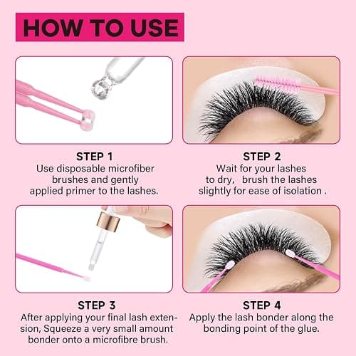 Lash Bonder Lash Primer for Eyelash Extensions Kit Longer Retention Glue Accelerator Lash Sealant Eyelash Bonder Primer 2 IN 1 Pre-Treatment for Professional Lash Extension (15ml+15ml) thumbnail 6