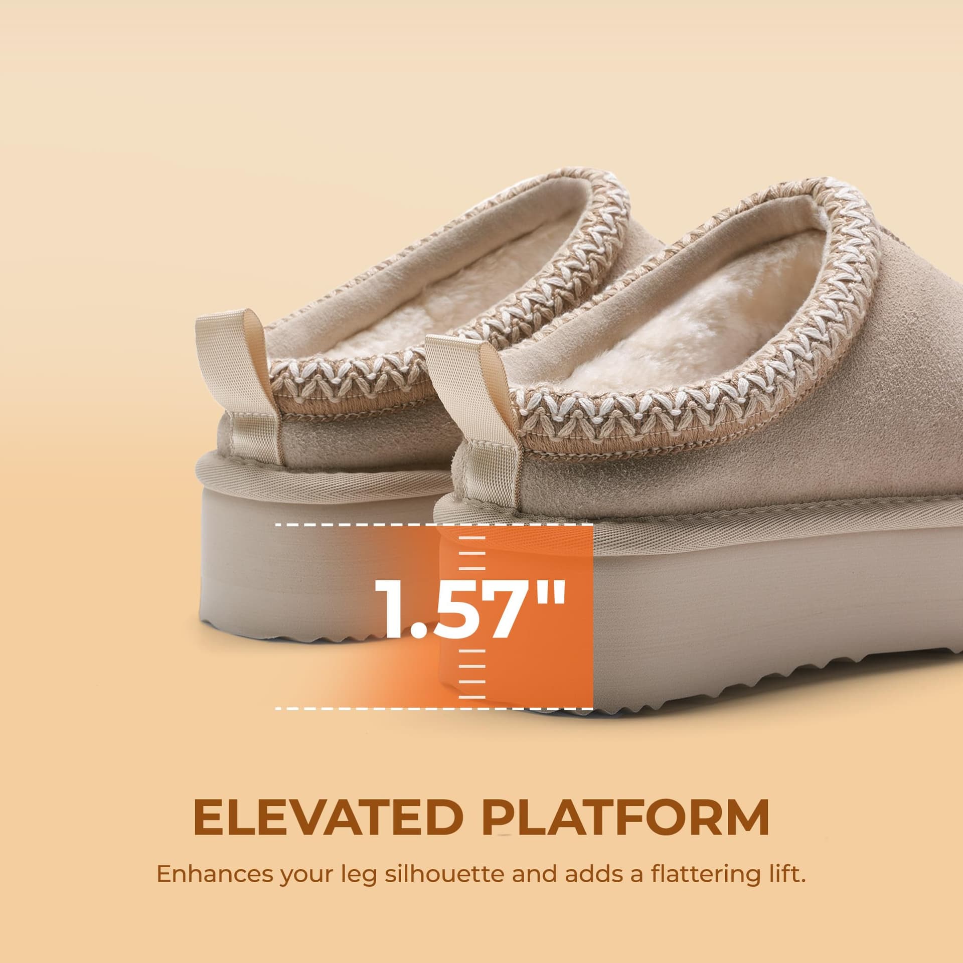DREAM PAIRS Pantuflas de Plataforma para Mujer, Zapatos de Invierno para Dama con Cálidos y Cómodos thumbnail 6