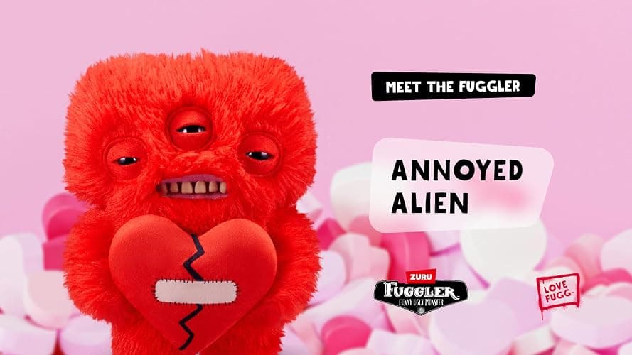 Fuggler Love Fugg by ZURU Funny Ugly Monster, Plush, Collectible, Toy (Love Fugg - Refresh-RED) thumbnail 7