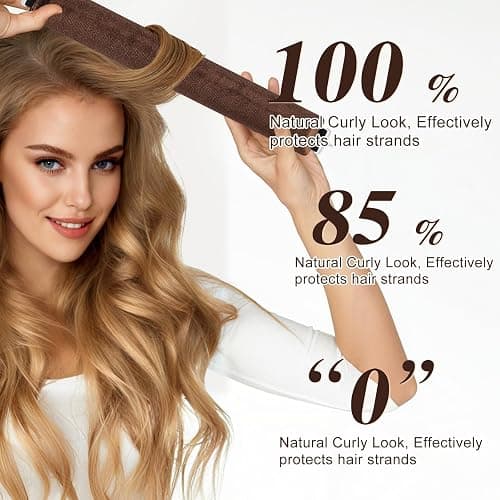 Heatless Curlers, Heatless Curls Overnight Set for Women, Soft Hair Curlers to Sleep In, Jumbo No Heat Hair Curlers Set with Headscarf and Hook for Long Hair (DarkBrown, 4 Packs) thumbnail 4