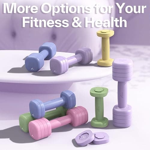 Adjustable Dumbbell Set of 2, Sportneer 4 in 1 Free Weights Dumbbells for Women Man, Each 2lb 3lb 4lb 5lb Fast Adjust Weights with TPU Soft Rubber Handle for Home Gym Exercise Training thumbnail 7