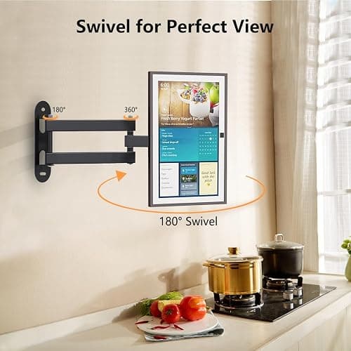 Nuyoah Wall Mount for Echo Show 15, Echo Show 21 Wall Mounting Bracket with Extension Arm, Swivel Tilt Rotate and Easy to Adjust, Max VESA 100x100mm up to 33lbs thumbnail 4