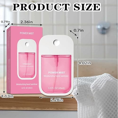 FBEZEB Power Mist Hydrating Hand Sanitizer Spray, Portable Travel-Size Hand Sanitizer Spray, 500-Sprays Each，Suitable for Both Adults and Children (Strawberry) - Strawberry thumbnail 7