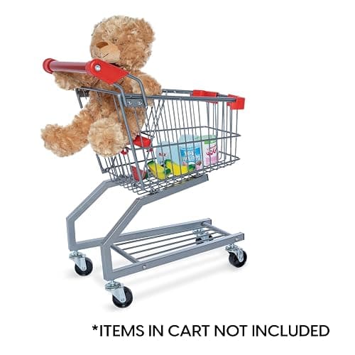 Milliard Toy Metal Shopping Cart - Supermarket Pretend Play Grocery Cart for Kids and Toddlers thumbnail 5