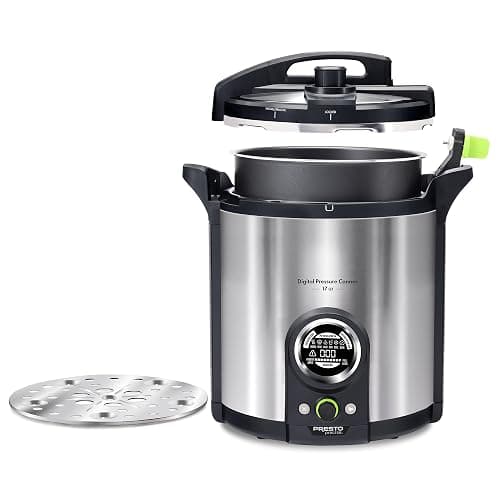 Presto 02152 17-Quart Digital Pressure Canner - Digital Display, Waterbath Capable, 10 Built-In Safety Features, Recipe Book, Stainless Steel thumbnail 3