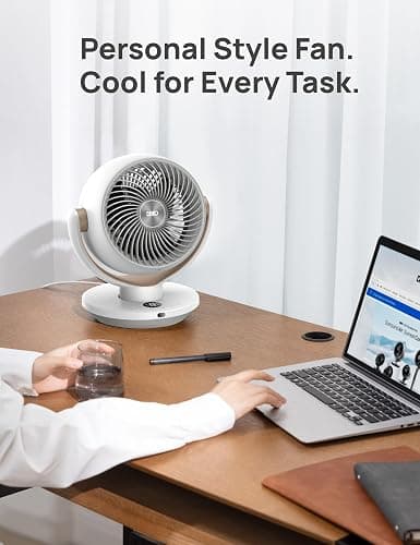 DREO Fan for Bedroom, Desk Air Circulator Fans with Remote, 11 Inch Table Fan for Whole Room, 65ft Powerful Airflow, 120° Vertical Manual and 90° Oscillating, 4 Speeds, 8H Timer, 25dB Quiet, Home thumbnail 6