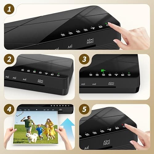 Crenova A3 Laminator, Laminator Machine 3-6mil 60s Quick Warm Up Auto-Off, 6 in1 Laminating Machine ABS Jam Free for Home Office School, Black thumbnail 5