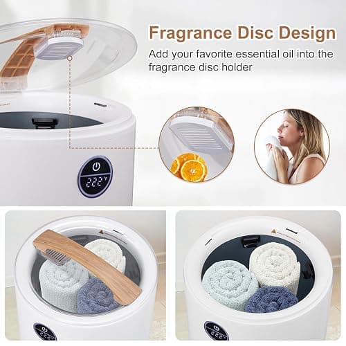 Winado Towel Warmer Bucket Style, Large Towel Heater w/Remote Control, Adjustable Time, LED Display, Fragrance Holder, Child Safety Lock, Fit Up to 2 Oversized Towels for Bathroom, Hot Tub thumbnail 8