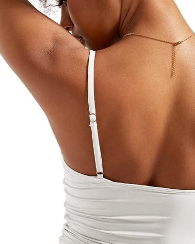 SUUKSESS Women Sexy Deep V Neck Sleeveless Fitted Basic Tops Y2K Tank Top Cami thumbnail 2