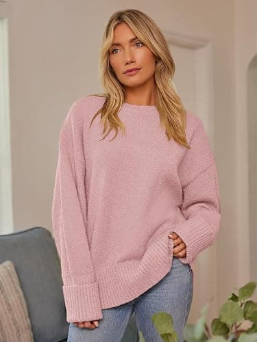 LILLUSORY Women's Oversized Sweaters Fuzzy Chunky Warm Pullover Sweater thumbnail 4