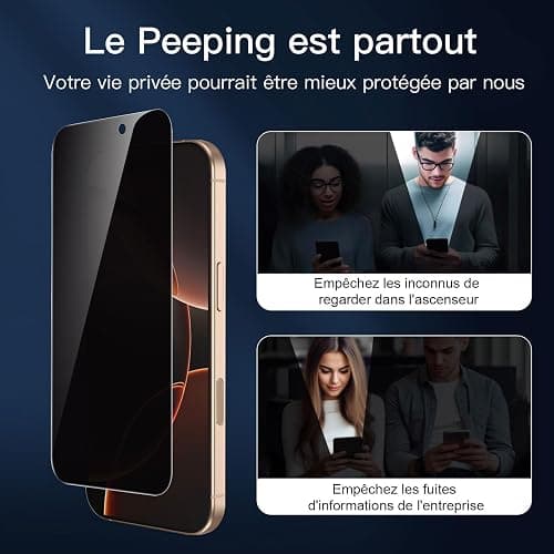  Verre Trempé Anti-Espion pour iPhone 17 Pro Max thumbnail 5