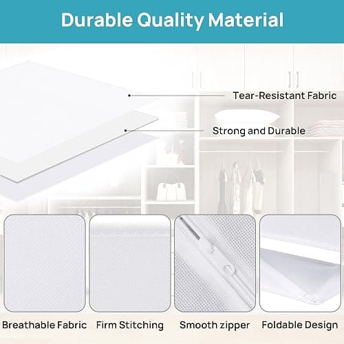 Vtopmart 12Pack Drawer Organizer for Clothes, Underwear Organizer Bins, Foldable Fabric Closet Storage Organization, Dresser Drawer Dividers for Baby Clothing, Bra, Socks, Ties, Scarf thumbnail 7