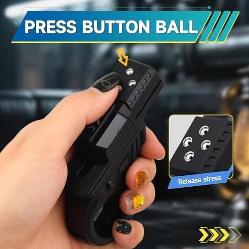 3D Fidget Slider Gun Toys, EDC Fidgets Cliker Pistol Toy, Fidget Ring Pad for Adults, Plastic Finger Hand Roller Spinner Stress Relief Focus Sensory Toys for Kids Christmas Birthday Gift Prize thumbnail 5