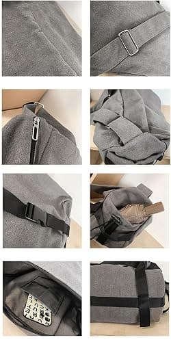 TUPIRIYN Canvas Messenger Bag Large Hobo Crossbody Bag Tote Bag for Women Man Large Size Shoulder Bag Purse Travel thumbnail 4