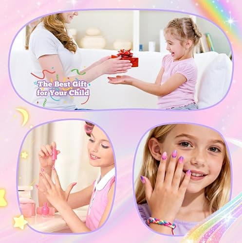 krofaue Almond Kids Nail Tips - Soft Gel Extra Short Press on Nails | 240Pcs 12 Sizes for Children Girls Clear Almond Fake Nails for DIY Manicure 9-12 years old thumbnail 8