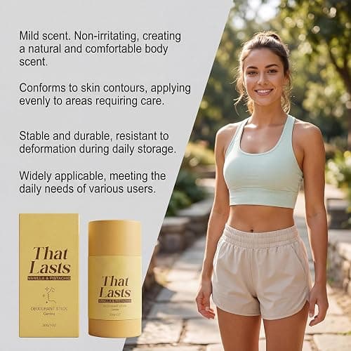 Kojic Acid & Turmeric Aluminum-Free Deodorant, Vanilla & Pistachio Perfumed Stick, All-Day Odor Protection, Underarm Brightening Care, All-Day Odor Protection for Women & Men (1pcs) thumbnail 5