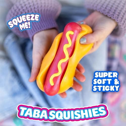 MushMeez Taba Squishy - Hotdog (Jumbo) Large, 5" Super Soft & Sticky Layered TABA Squishies - Squish, Squeeze, Great for Stress Relief - Sensory / Fidget Play Food Squishy Toys for Kids and Adults thumbnail 4