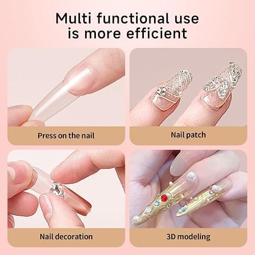Gosojam Nail Glue 2-Pack – Fast-Drying, Long-Lasting Adhesive for Acrylic, Press-On & Gel Nails – Water-Resistant, No UV/LED Needed, 10g x 2 – Strong Bond, Gentle on Nails, Ideal for DIY & Salon Use thumbnail 5