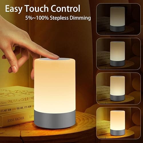 G Keni Nursery Night Light for Baby, Portable LED Touch Night Lamp for Kids and Adult, Breastfeeding, Sleep Aid, USB Rechargeable Nursing Lamp, Bedside Dimmable Warm Night Light, Soft Eye Caring thumbnail 6