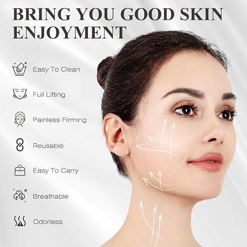 Juskaa Chin Strap for Sleeping,Double Chin Reducer,Adjustable Chin Strap,Jaw Strap,Jawline Shaper,V Line Lifting Mask,Black,M thumbnail 6