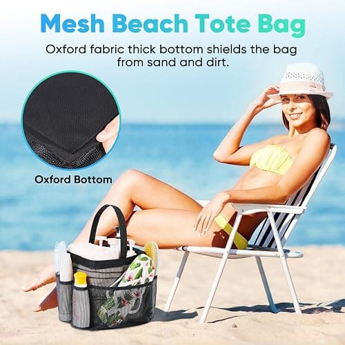 EUDELE Mesh Shower Caddy Portable for College Dorm Room Essentials, Shower Caddy Dorm with 9-Pocket Large Capacity, Quick-Dry Hanging Toiletry Bag for Beach, Swimming, Gym, Camping, Travel essentials thumbnail 6