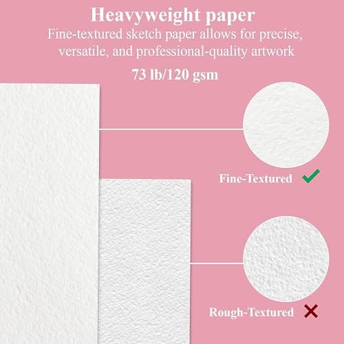 Cute Sketchbook Pink, 9"x12" Sketch Book for Teen Girls, 100 Sheets Girl Sketchbook 73lb/120gsm Drawing Paper for Kids, Art Supplies for Teens 14-16 Girls. thumbnail 3