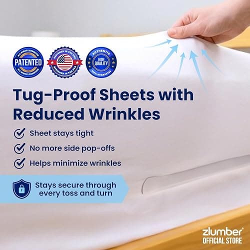 Zlumber Sidelock Bed Sheet Holder, Side Sheet Holder for Fitted Sheets, Helps Secure Loose Sheets on Mattress Sides thumbnail 3