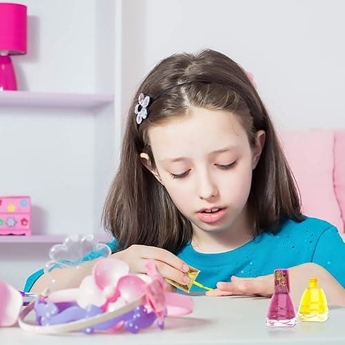 Disney Princess 15 Piece Water Based Nail Polish with 3 Toe Spacers| Quick Dry Peel Off Gift Kit Set for Kids Girls Ages 3+ By Townley Girl thumbnail 6