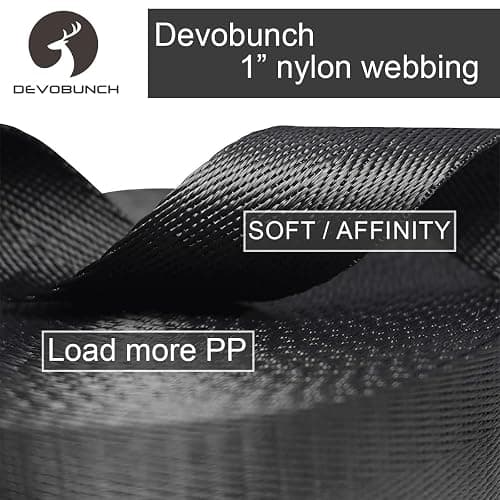 Devobunch 1 Inch Nylon Webbing Strap, Heavy Duty Nylon 10|25 Yard Webbing Roll, Durable Nylon Strapping for Indoor or Outdoor Gear, DIY Crafting, Repairing, 18 Vibrant Colors thumbnail 2