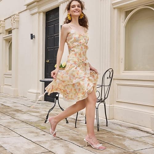 Mostrin Kitten Heels for Women Round Toe Heels With Bow Vintage Mules Sexy Slip on Stiletto Backless Sandals for Party Daily thumbnail 5