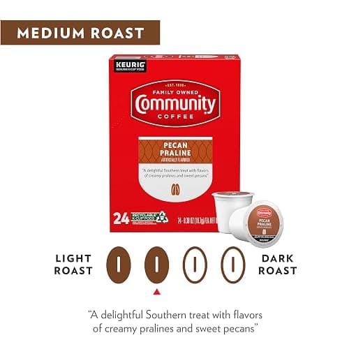 Community Coffee Pecan Praline Medium Roast Single Serve Keurig K-Cup Pods 32 ct Box thumbnail 7