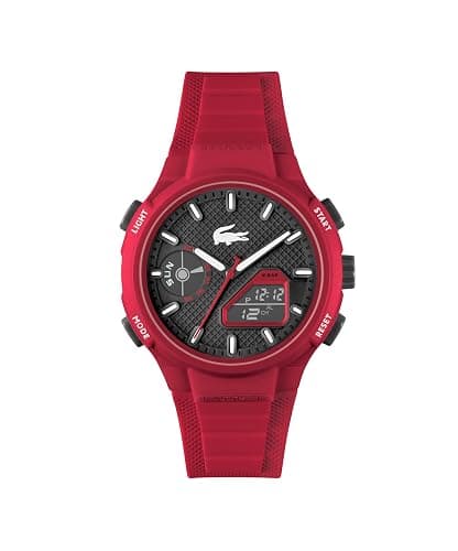 Lacoste LC33 Men's Analog and Digital Movement Watch, Silicone Strap, Water Resistant Up to 10ATM/100 Meters - Contemporary, Sporty - Premium Fashion Timepiece - Gift for Him - 45mm - Image 1