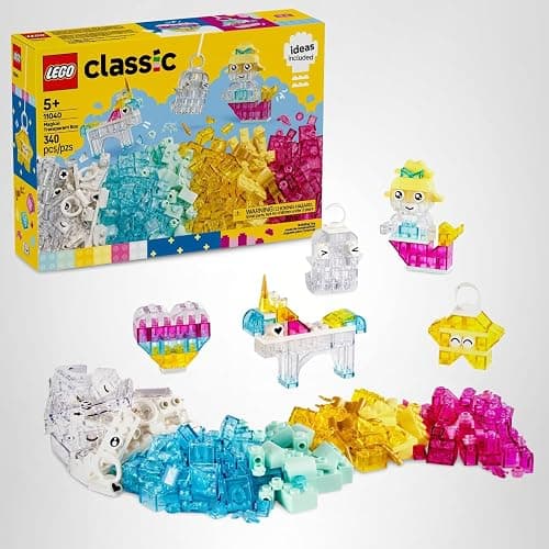 LEGO Classic Magical Transparent Box - Preschool Learning Toy for Boys and Girls, Ages 5+ - Birthday Gift for Kids - Beginner Construction Set - Colorful Building Bricks Toy - 11040 thumbnail 7