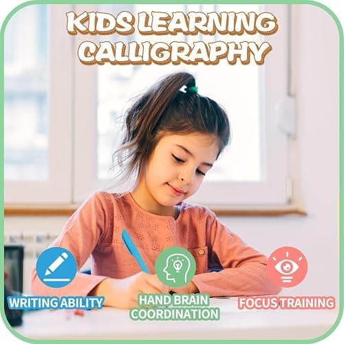 Magic Practice Copybook, Reusable Writing Practice Book, for Preschool Kids Age 3-8 ​Calligraphy 9.44in×6.29in(5 Books with Pens) thumbnail 7