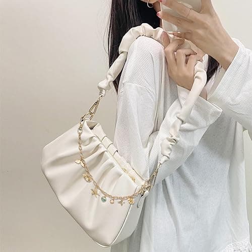 FengFaer Purse Charms Sea Star Heart Shape Shell Bag Charms for Handbags Purse Keychain Bag Charm Chain Keychains for Women thumbnail 7