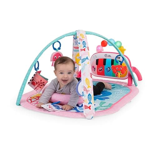 Baby Einstein Ocean Explorers 4-in-1 Kickin Tunes Jellyfish Jamboree Music & Language Discovery Gym, Pink, Ages 0 Months and Up thumbnail 4